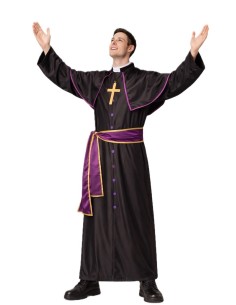 Fantasia de Padre Monsenhor Tamanho L - de alta qualidade, ideal para carnaval, festas temáticas e eventos especiais 2